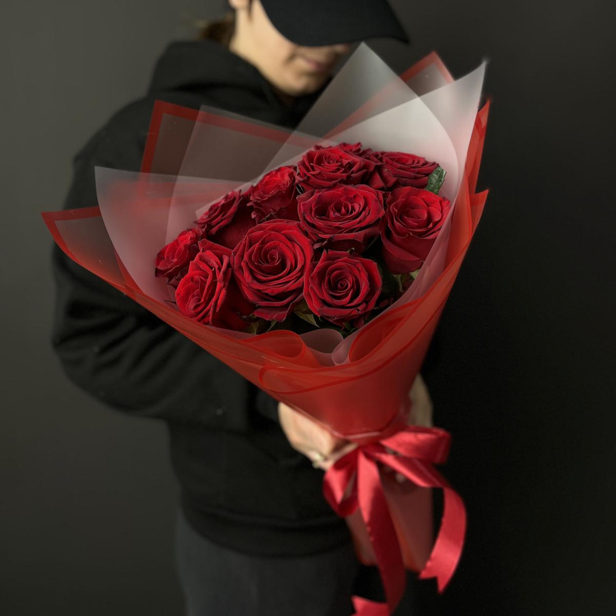 Эквадорская красная роза 40 см