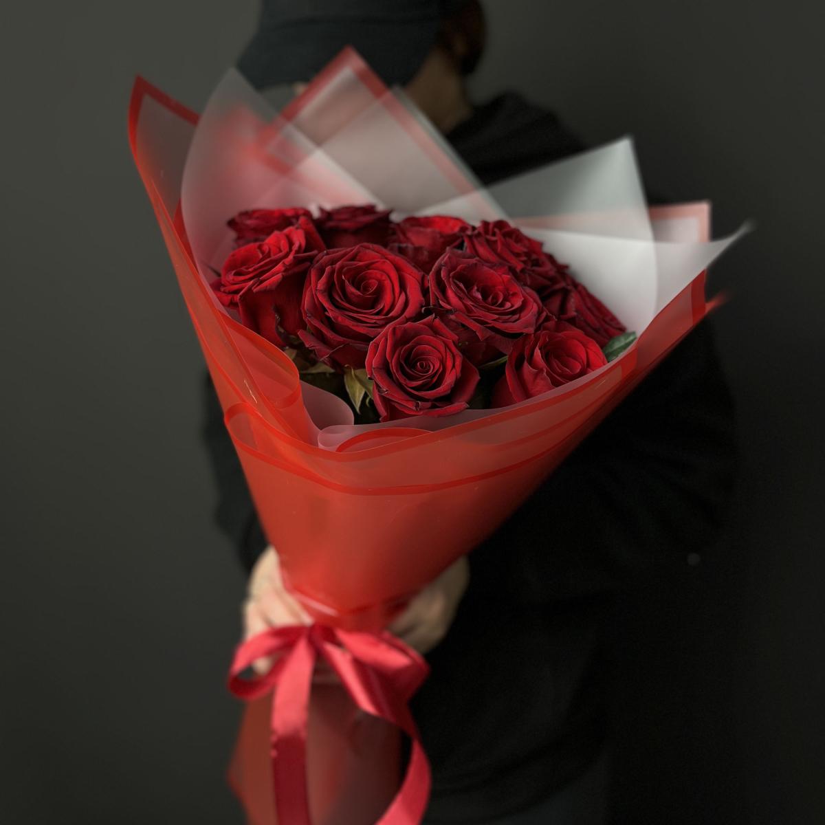 Эквадорская красная роза 40 см