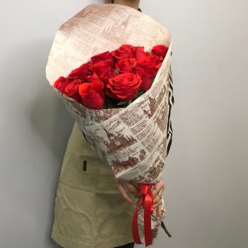 Красные розы 15 шт 60см (Эквадор) №: 19084a